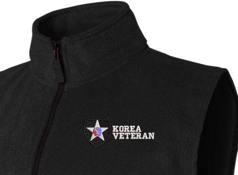 2nd Infantry Division Korea Veteran Full-Zip Fleece Vest