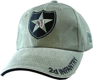 2nd Infantry Division  Olive Drab "OD Green" Ball Cap