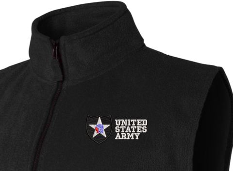 2nd Infantry Division United States Army Full-Zip Fleece Vest