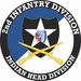 2nd Infantry Division with Crossed Rifles Decal