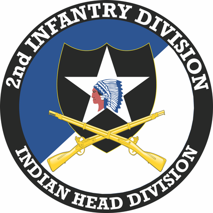2nd Infantry Division with Crossed Rifles Decal