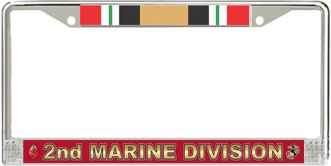 2nd Marine Division Iraq Veteran License Plate Frame