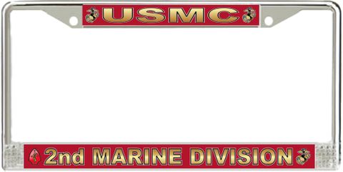 2nd Marine Division License Plate Frame