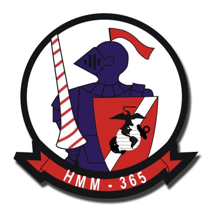 2nd Marine Division Marine Medium Tiltrotor Helicopter Squadron 365 Sticker