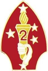 2nd Marine Division Military Lapel Pin (1 1/8 inch)