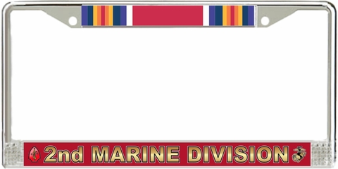 2nd Marine Division WW2 Veteran License Plate Frame