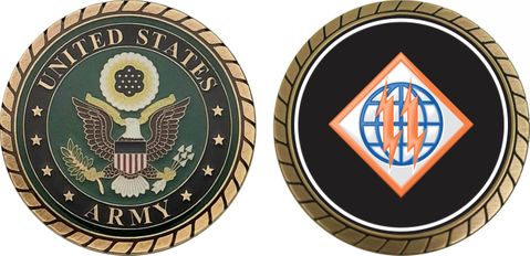U.S. Army 2nd Signal Brigade Patch Challenge Coin