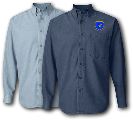 305th Air Mobility Wing Denim Shirt