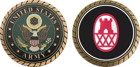 U.S. Army 30th Engineer Brigade Patch Challenge Coin