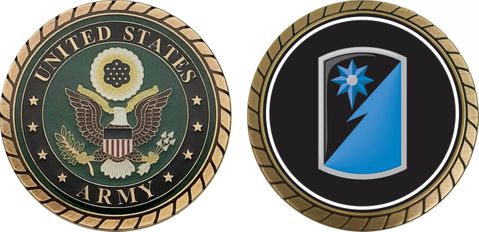 U.S. Army 319th Military Intelligence Brigade Patch Challenge Coin