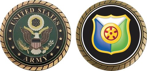U.S. Army 319th Transportation Brigade Patch Challenge Coin