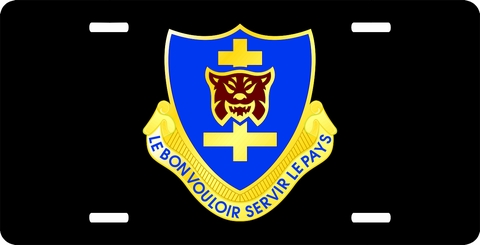 323rd Regiment Unit Crest License Plate