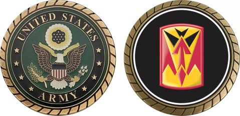 U.S. Army 35th Air Defense Artillery Brigade Patch Challenge Coin