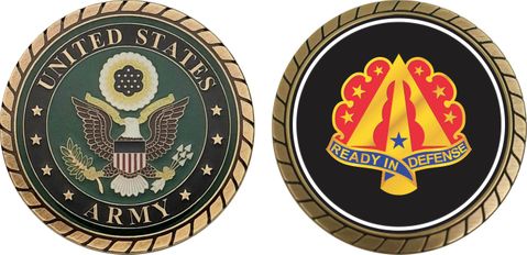 U.S. Army 35th Air Defense Artillery Brigade Unit Crest Challenge Coin