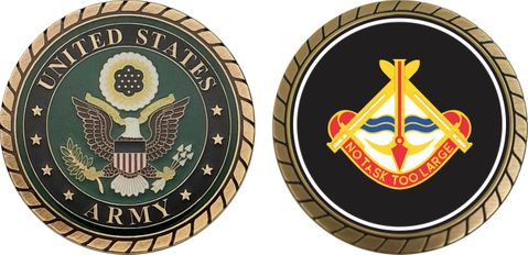 U.S. Army 35th Engineering Brigade Unit Crest Challenge Coin
