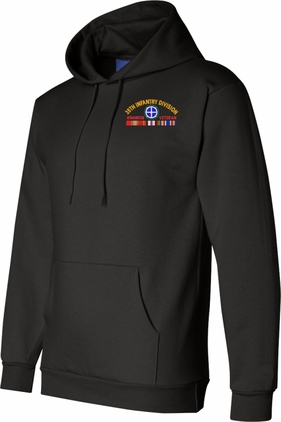 35th Infantry Division Afghanistan Veteran with Ribbons Embroidered Hoodie