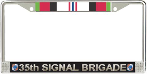 35th Signal Brigade Afghanistan Veteran License Plate Frame