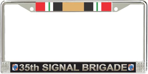 35th Signal Brigade Iraq Veteran License Plate Frame