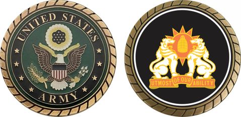 U.S. Army 35th Signal Brigade Unit Crest Challenge Coin