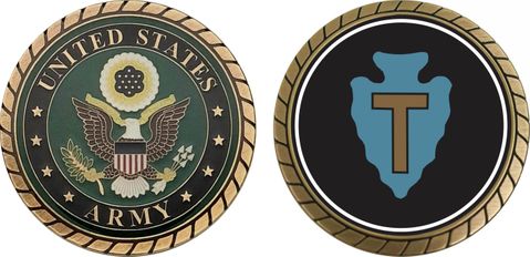 U.S. Army 36th Infantry Division Texas Sticker Challenge Coin