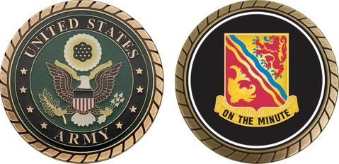 U.S. Army 37th Field Artillery Regiment Unit Crest Challenge Coin