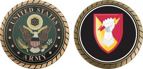 U.S. Army 38th Air Defense Artillery Brigade Patch Challenge Coin