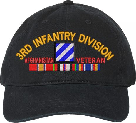 3d Infantry Division Afghanistan Veteran with Ribbons Unstructured Dad Cap