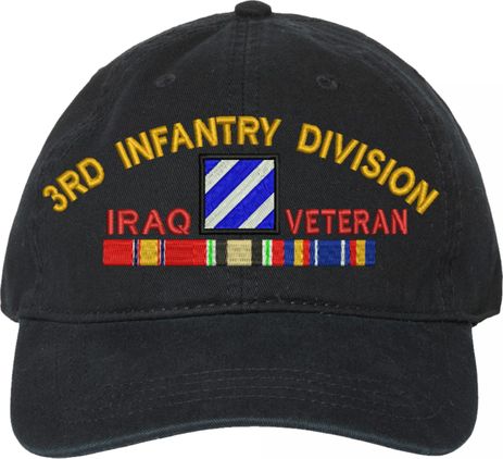 3d Infantry Division Iraq Veteran with Ribbons Unstructured Dad Cap