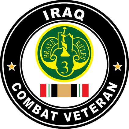 3rd Armored Cavalry Sticker  Iraq Combat Veteran Operation Iraqi Freedom OIF Decal Sticker