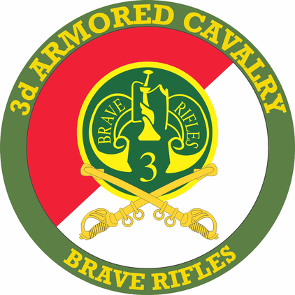 3rd Armored Cavalry with Sabres Decal