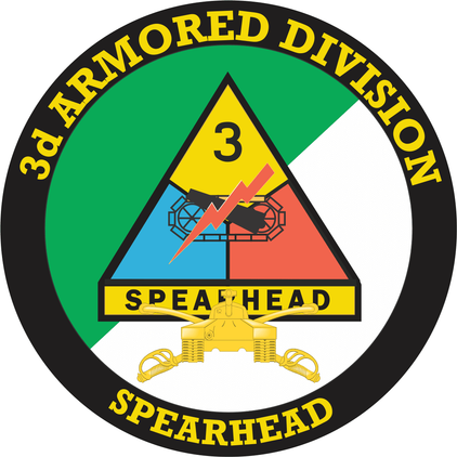 3rd Armored Division with Armor Insignia Decal