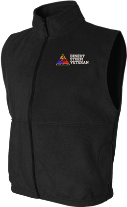3rd Armored Division Desert Storm Veteran Full-Zip Fleece Vest