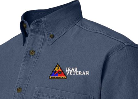 3rd Armored Division Iraq Veteran Denim Shirt