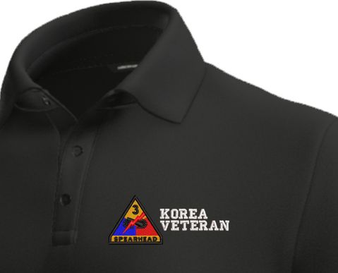 3rd Armored Division Korea Veteran Moisture Wicking Polo