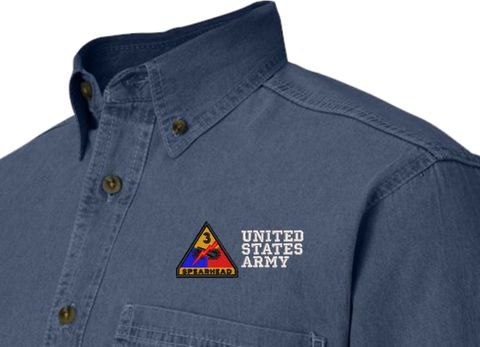 3rd Armored Division United States Army Denim Shirt
