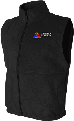 3rd Armored Division Vietnam Veteran Full-Zip Fleece Vest