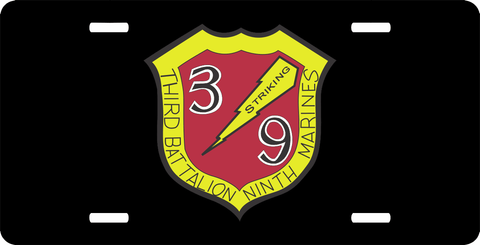 3rd Battalion 9th Marines License Plate