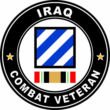 3rd Division Operation Iraqi Freedom Combat Veteran Decal Sticker