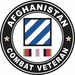 3rd Infantry Division Afghanistan Combat Veteran Decal