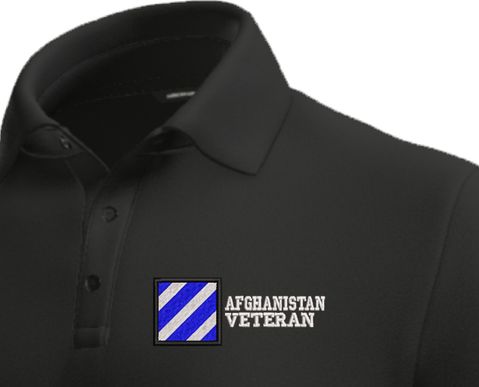 3rd Infantry Division Afghanistan Veteran Moisture Wicking Polo