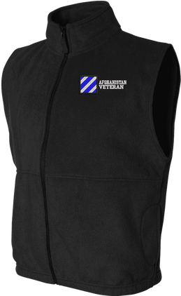 3rd Infantry Division Afghanistan Veteran Full-Zip Fleece Vest