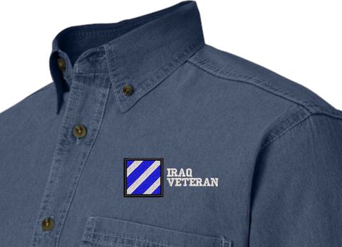 3rd Infantry Division Iraq Veteran Denim Shirt