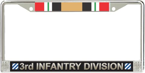 3rd Infantry Division Iraq Veteran Service Ribbon License Plate Frame