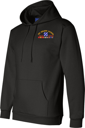 3rd Infantry Division Iraq Veteran with Ribbons Embroidered Hoodie