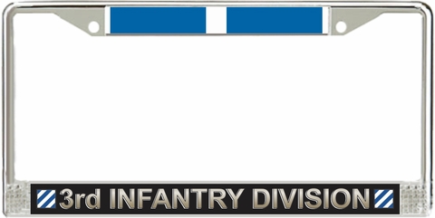 3rd Infantry Division Korea Veteran Service Ribbon License Plate Frame
