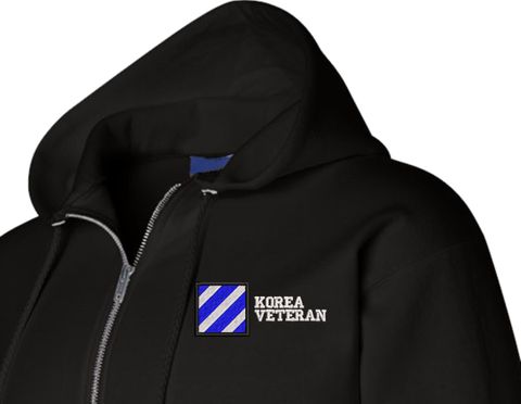 3rd Infantry Division Korea Veteran Zippered Hoodie