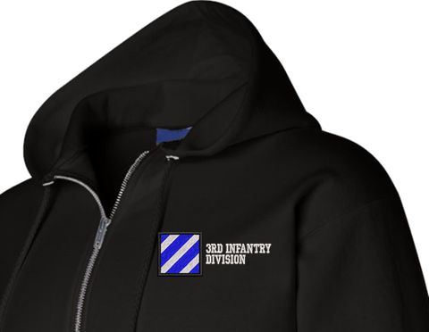 3rd Infantry Division Zippered Hoodie