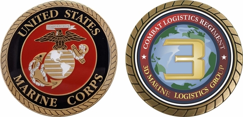 3rd Marine Division CLR-3 Combat Logistics Regiment 3 Challenge Coin
