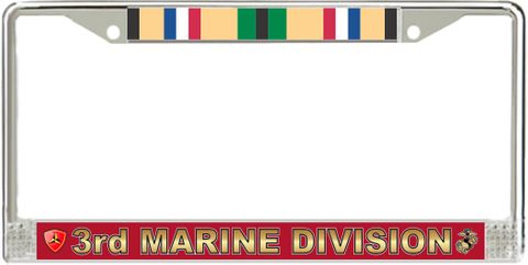 3rd Marine Division Gulf War Veteran License Plate Frame