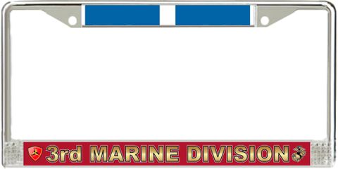 3rd Marine Division Korea Veteran License Plate Frame